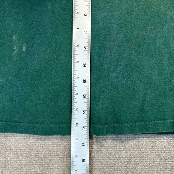 Johnson Beer Company Vintage T Shirt Adult Large Green Bleach Splatter Stains NC - Picture 9 of 12